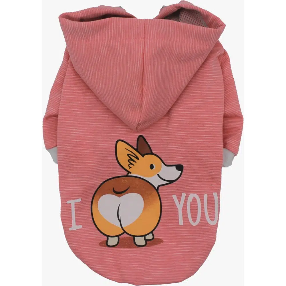 Pawstar Köpek Sweati Kapşonlu Pembe Corgi 22723 - M