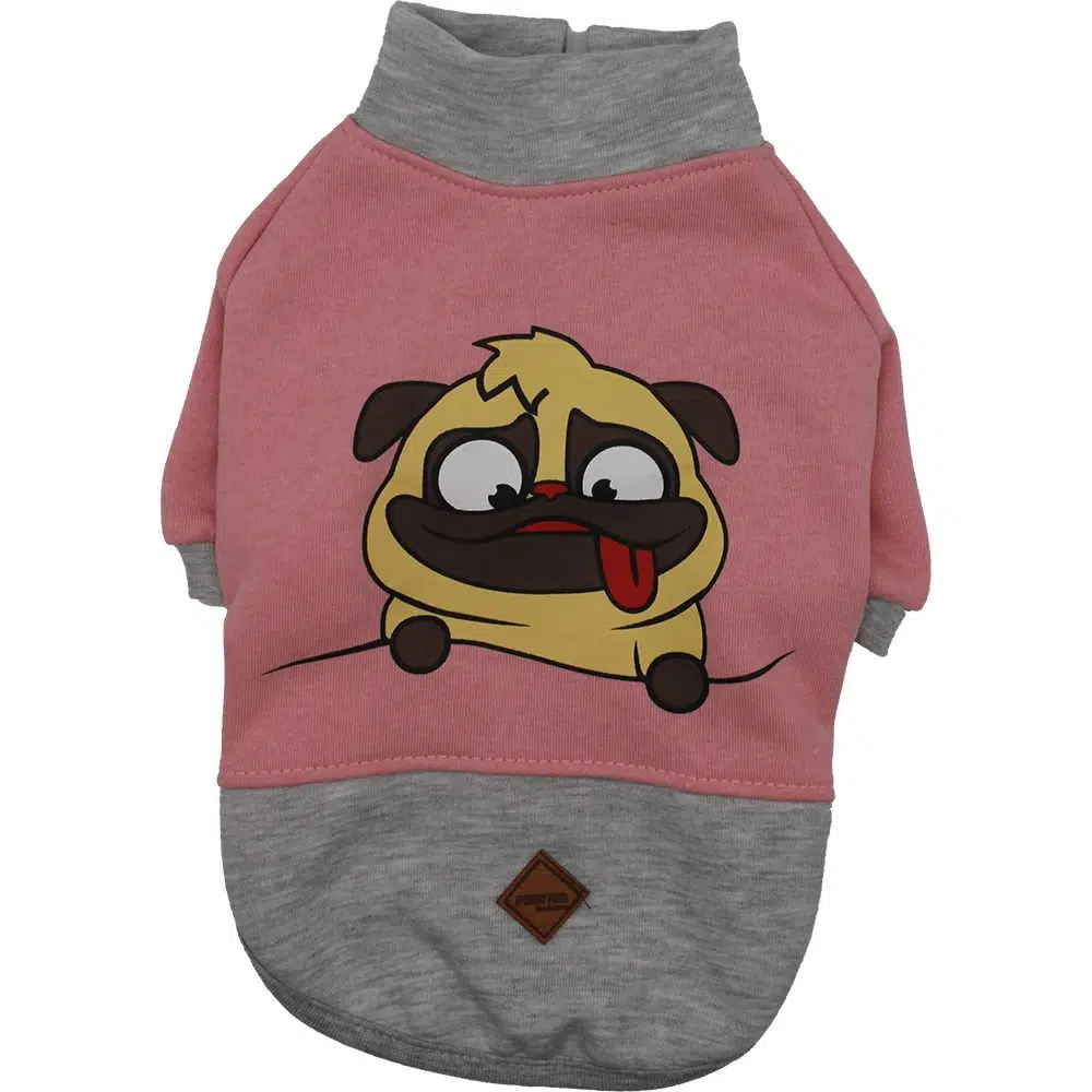 Pawstar Köpek Sweati Pembe Pug Desen 22726 - M