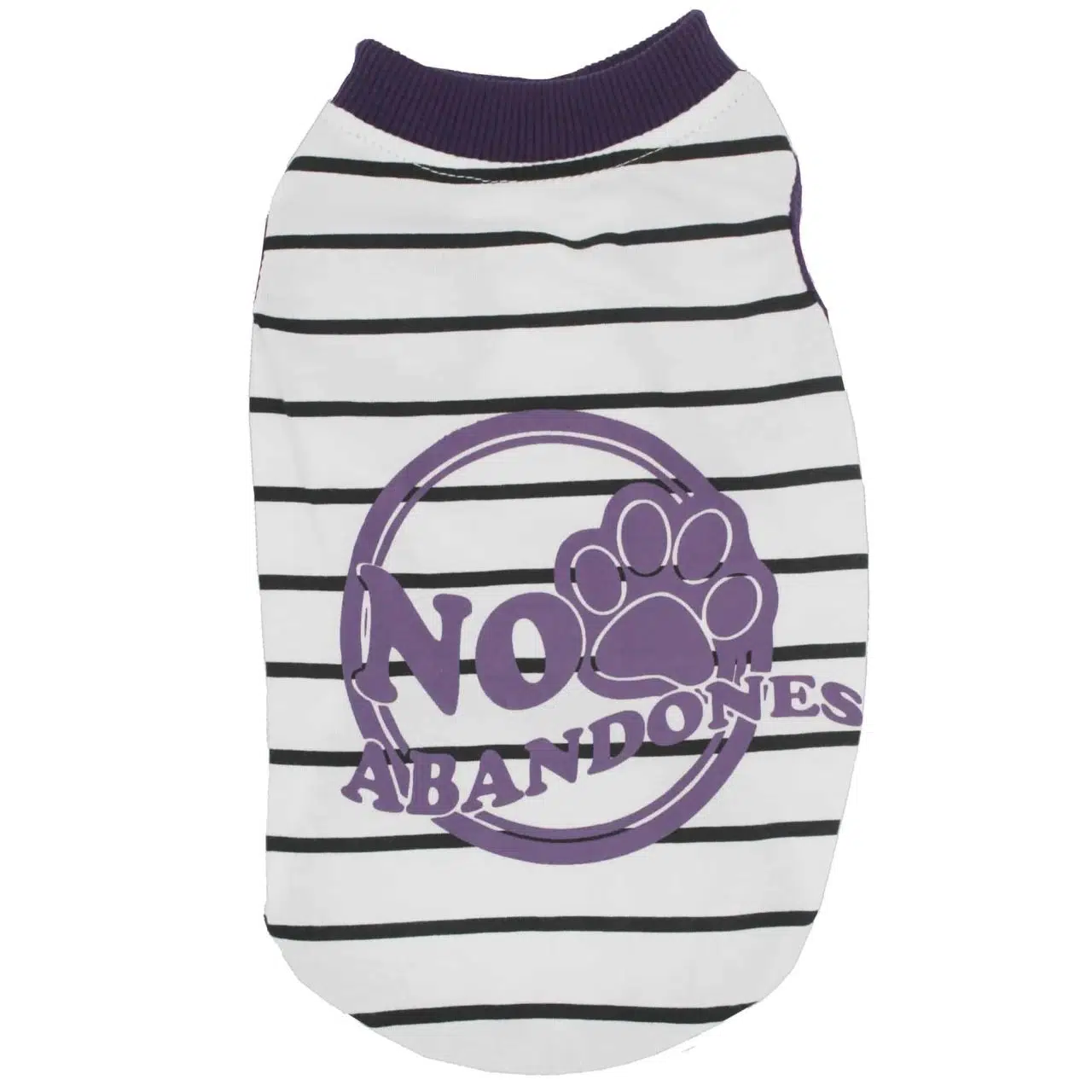 Pawstar Köpek Tişörtü Siyah Beyaz Çizgili Abandones 22804 -L
