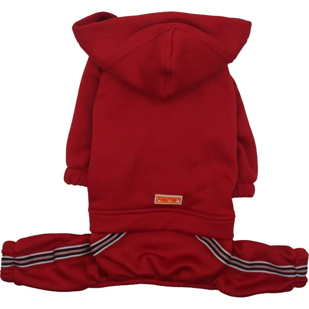 Pawstar Köpek Tulumu Sweatshirt Kapşonlu Kırmızı 22919 - XL