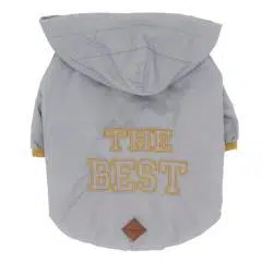 Pawstar Köpek Yağmurluğu Kapşonlu Gri The Best Desen M