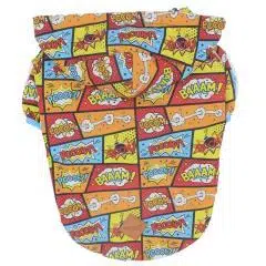 Pawstar Köpek Yağmurluğu Kapşonlu Popart Desenli S