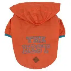 Pawstar Köpek Yağmurluğu Kapşonlu Turuncu The Best Desen XL