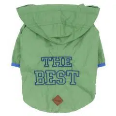 Pawstar Köpek Yağmurluğu Kapşonlu Yeşil The Best DesenS
