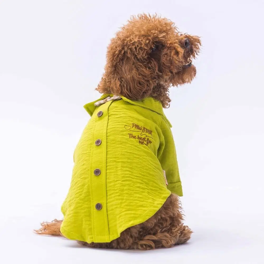 Pawstar Linen Look Gömlek Yeşil L