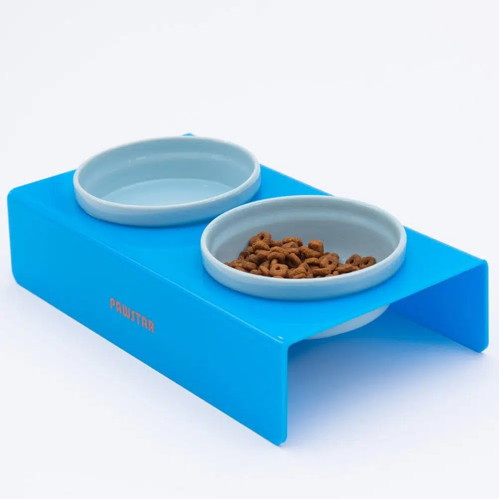 Pawstar Mavi İkili Seramik Mama ve Su Kabı pmk008