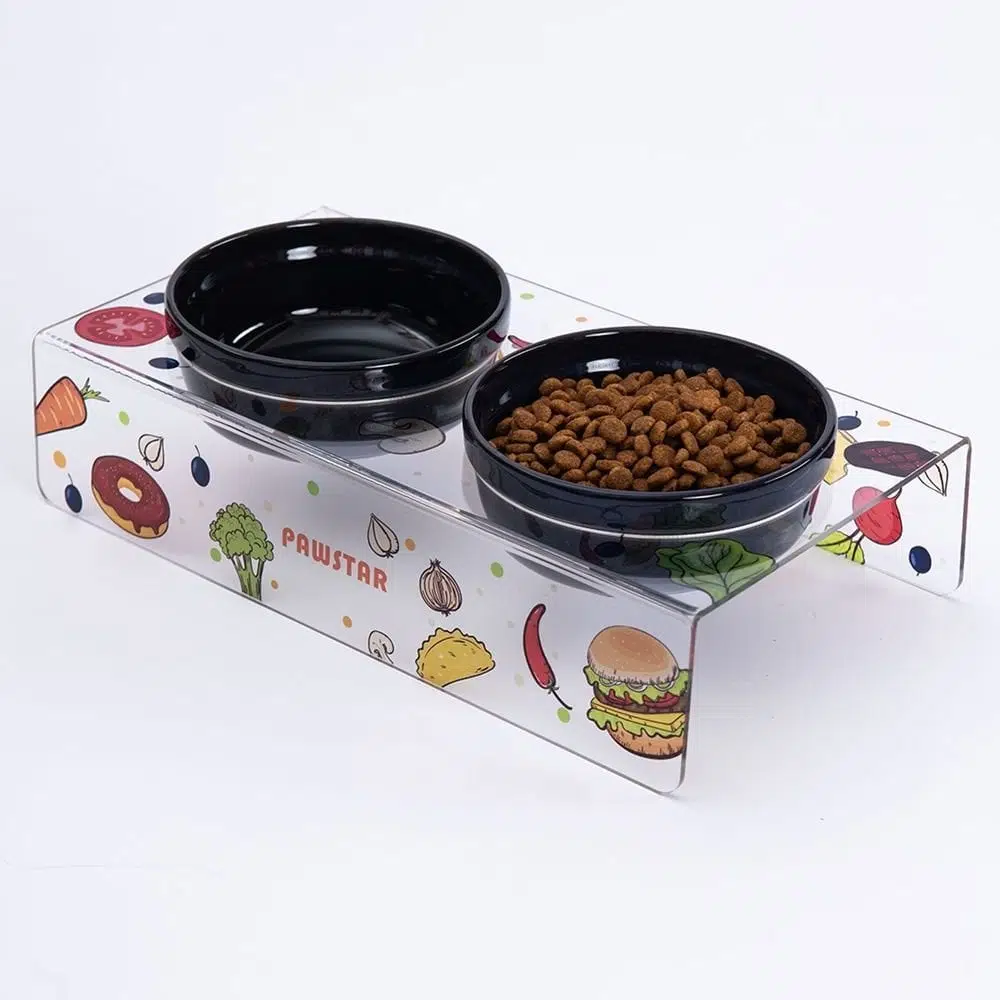 Pawstar Pizza & Vege İkili Seramik Mama ve Su Kabı pmk022