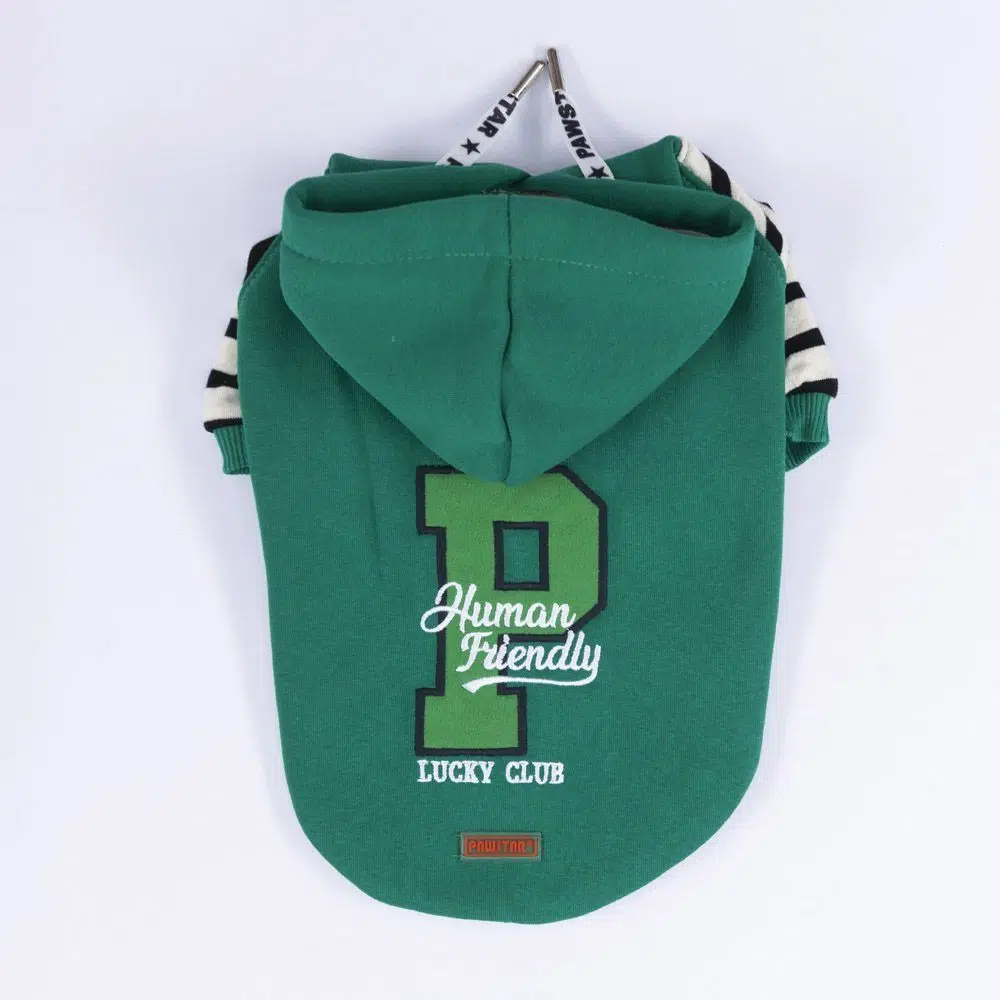 Pawstar Yeşil Lucky Club Hoodie Köpek Sweati M 24703