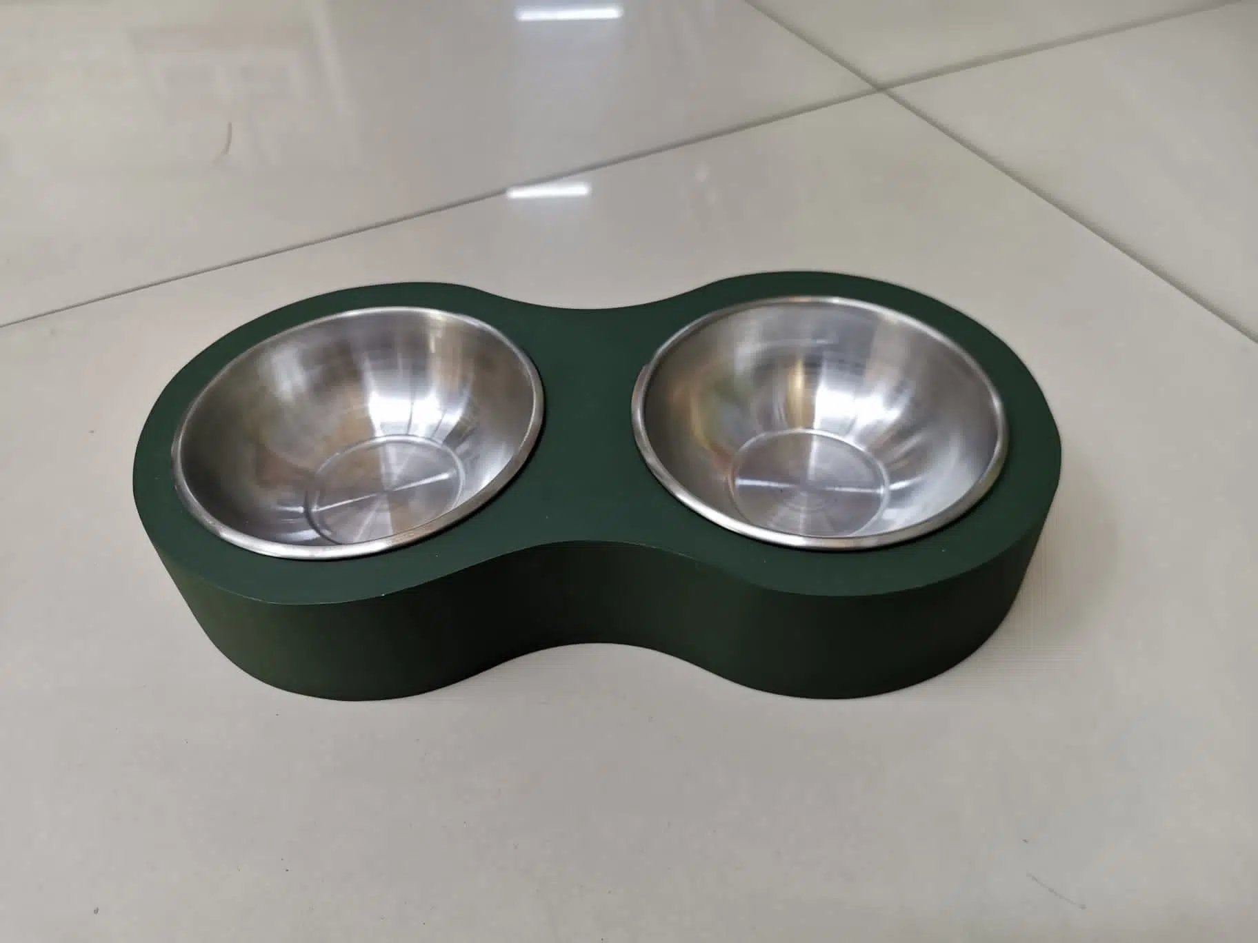 Pets Ahşap Standlı Lüx 2li Kedi Köpek Mama Su Kabı