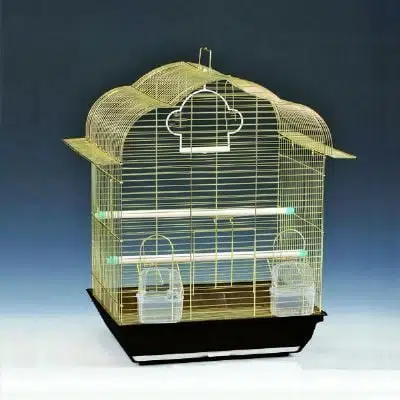 Pirinç Kuş Kafesi Papatya Çatılı 34.5x28x45.5 1217AG