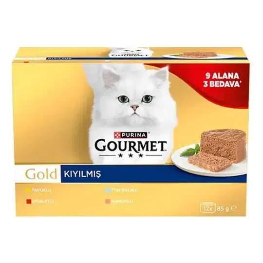 Gourmet Gold Kıyılmış Mix Seri Kedi Konservesi 85 gr 12 Al 9 Öde