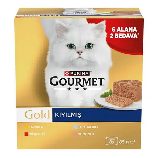Gourmet Gold Kıyılmış Mix Seri Kedi Konservesi 85 Gr 8 Al 6 Öde