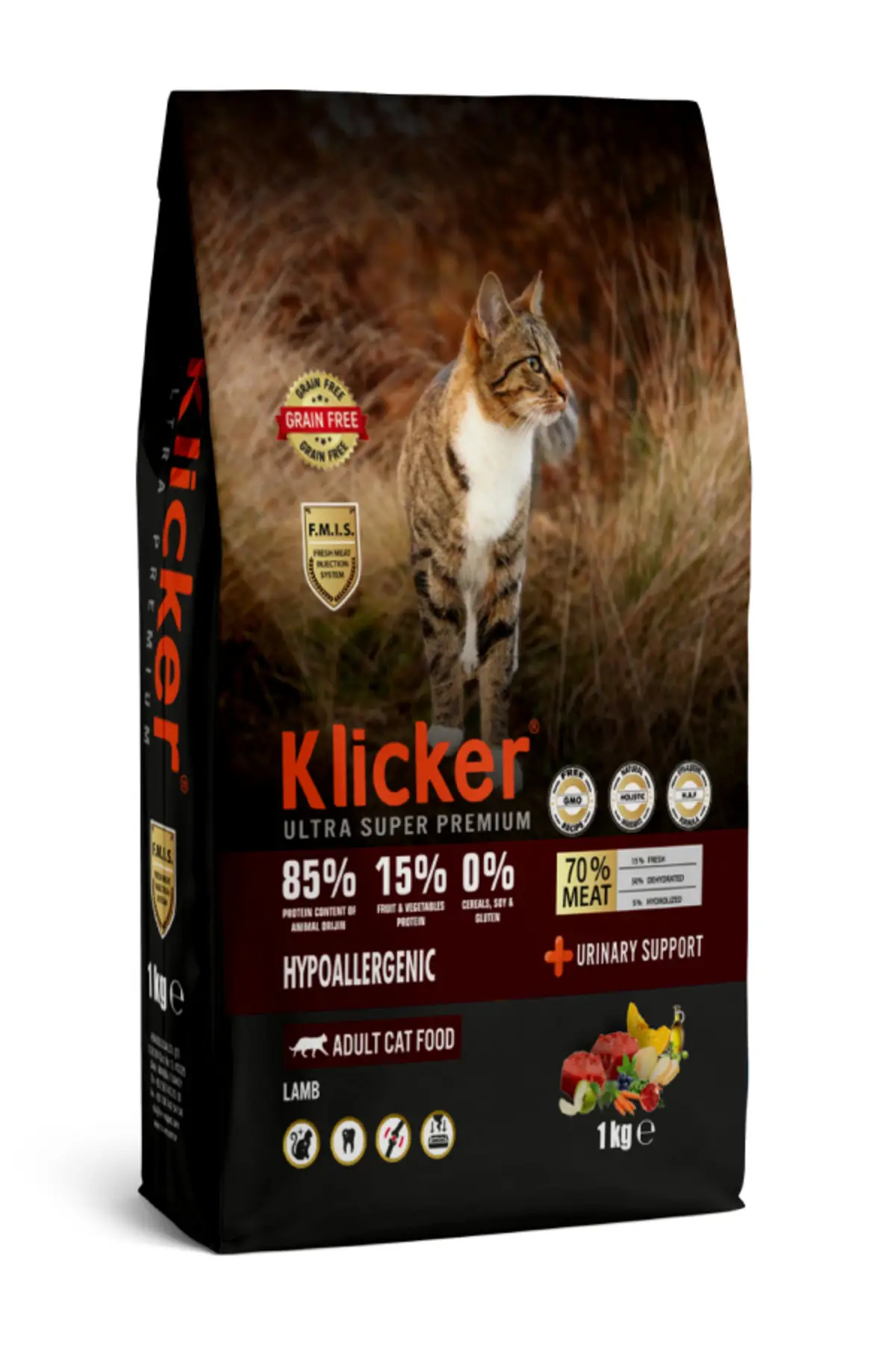 Klicker Kuzulu Hippoalerjenik Yetişkin Kedi Maması 1 Kg