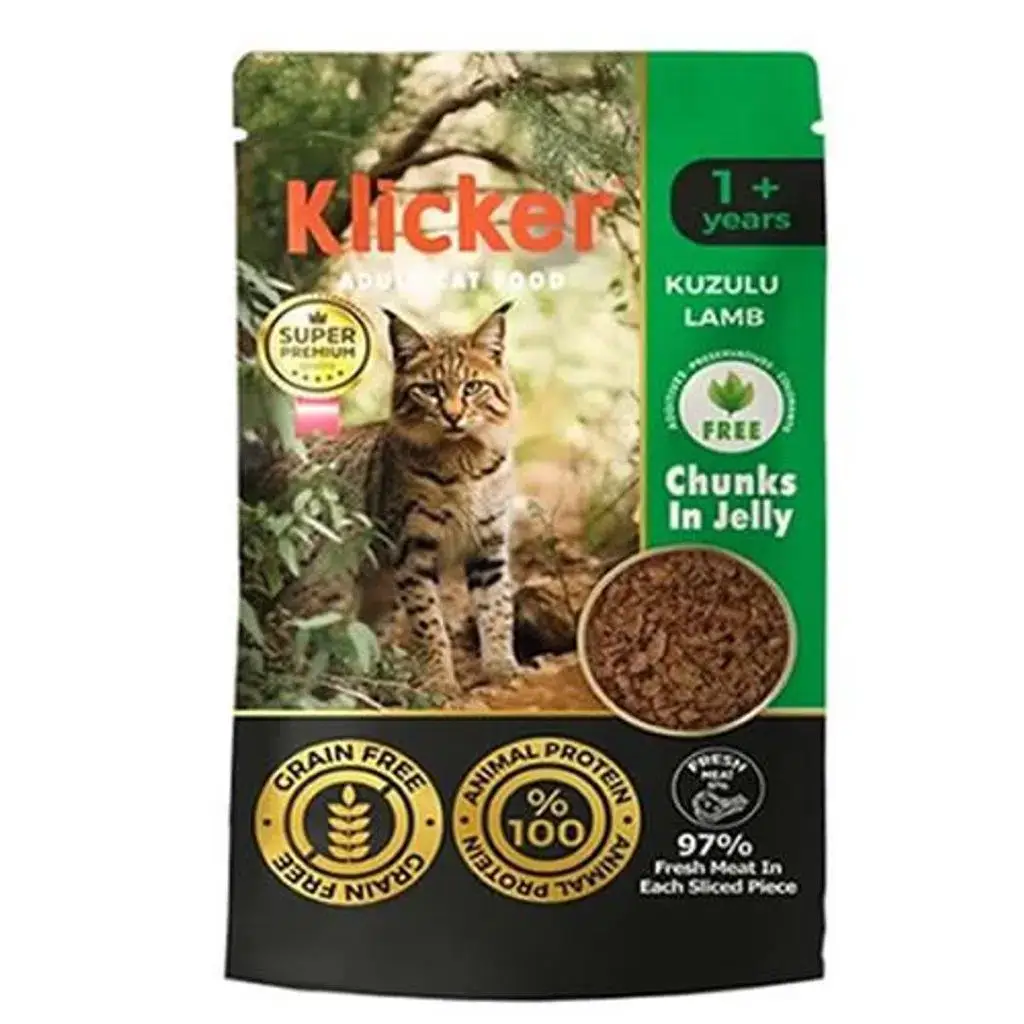 Klicker Chunk Kuzulu Kedi Konservesi Jelly 85 Gr