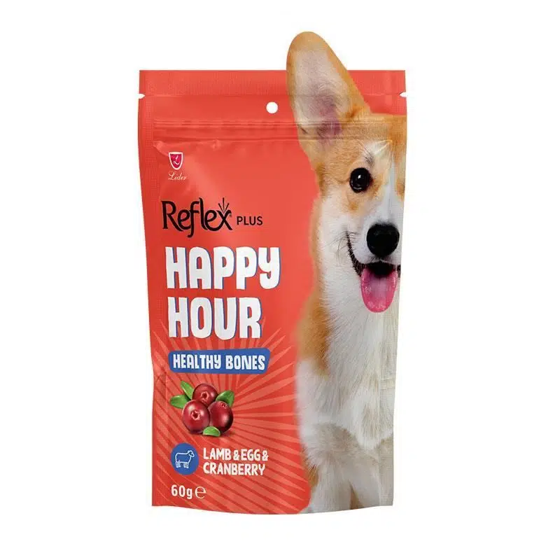 Reflex Happy Hour Sağlılı Kemikler İçin Kuzulu Destekleyici Köpek Ödülü 60 Gr