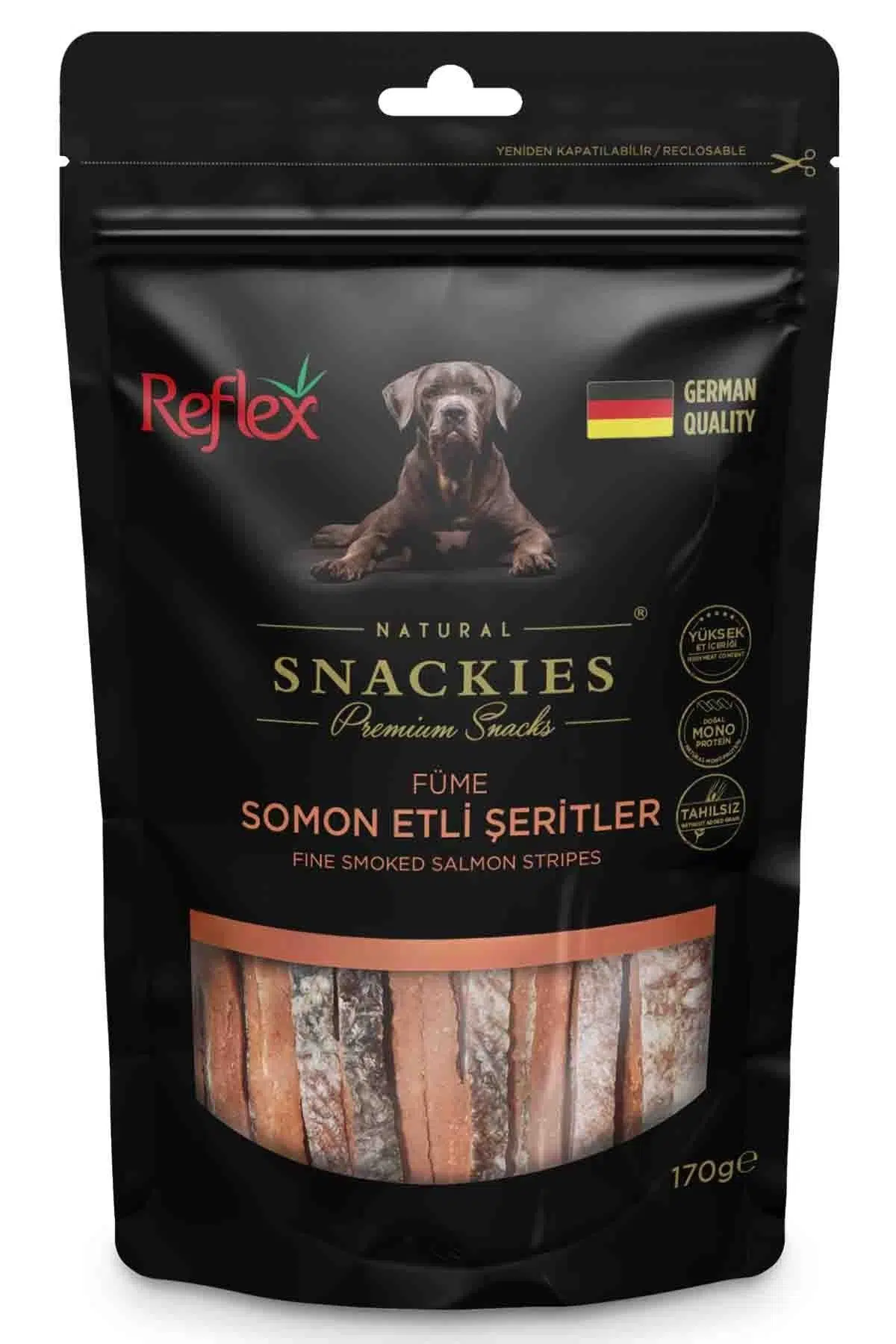 Reflex Snackies Füme Somon Etli Şeritler Köpek Ödül Maması 170gr