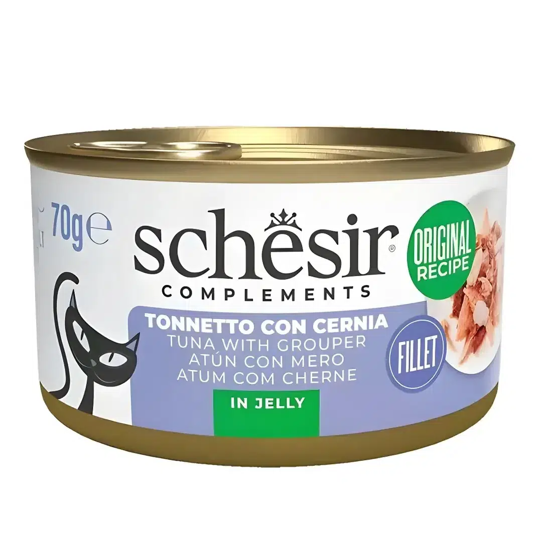 Schesir Ton Balıklı ve Orfoz Balıklı Jöle İçinde Konserve Kedi Maması 70gr