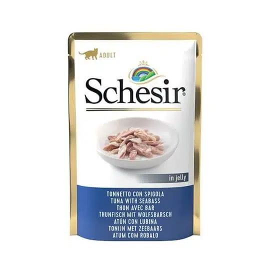 Schesir Pouch Ton Balıklı Ve Levrekli Kedi Konservesi 85 Gr