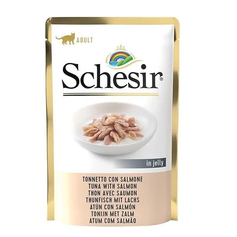 Schesir Pouch Ton Balıklı Ve Somonlu Kedi Konservesi 85 Gr