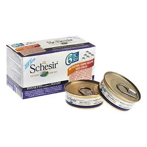 Schesir Sığır Etli Yetişkin Kedi Konservesi 6x50gr