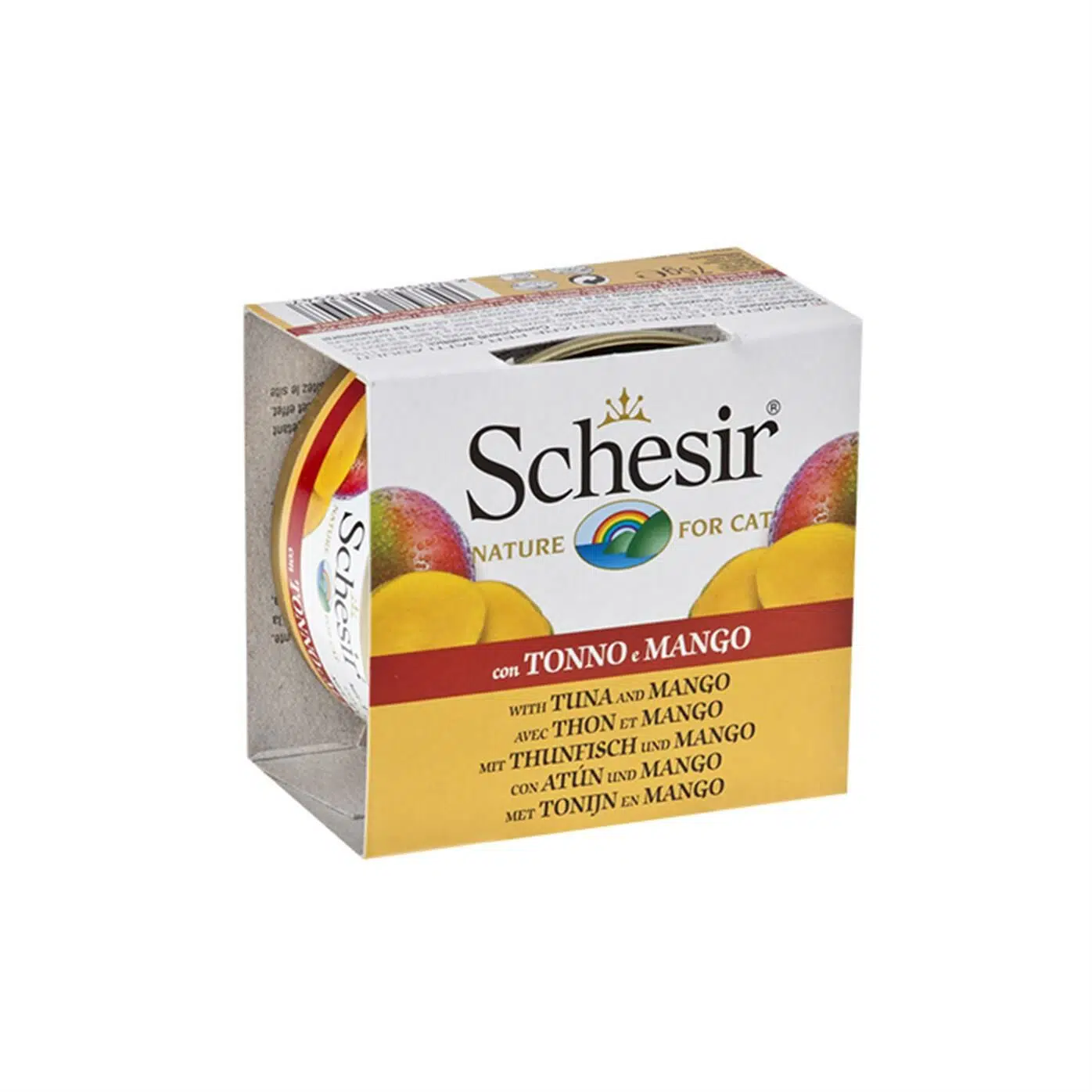 Schesir Ton Balıklı ve Mangolu Yetişkin Kedi Konservesi 75gr