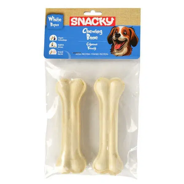 Snacky Beyaz Köpek Çiğneme Kemiği 15 cm 2 Adet