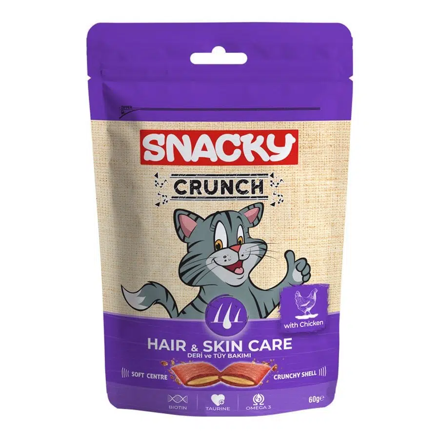 Snacky Crunch Hair Skin Tavuklu Kedi Ödül Maması 60gr