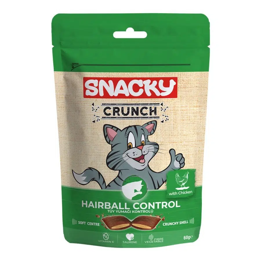 Snacky Crunch Hairball Tavuklu Kedi Ödül Maması 60gr