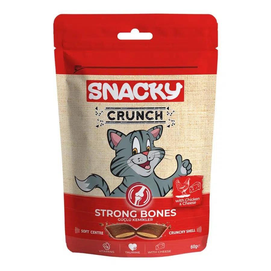 Snacky Crunch Tavuklu Peynirli Kedi Ödül Maması 60gr