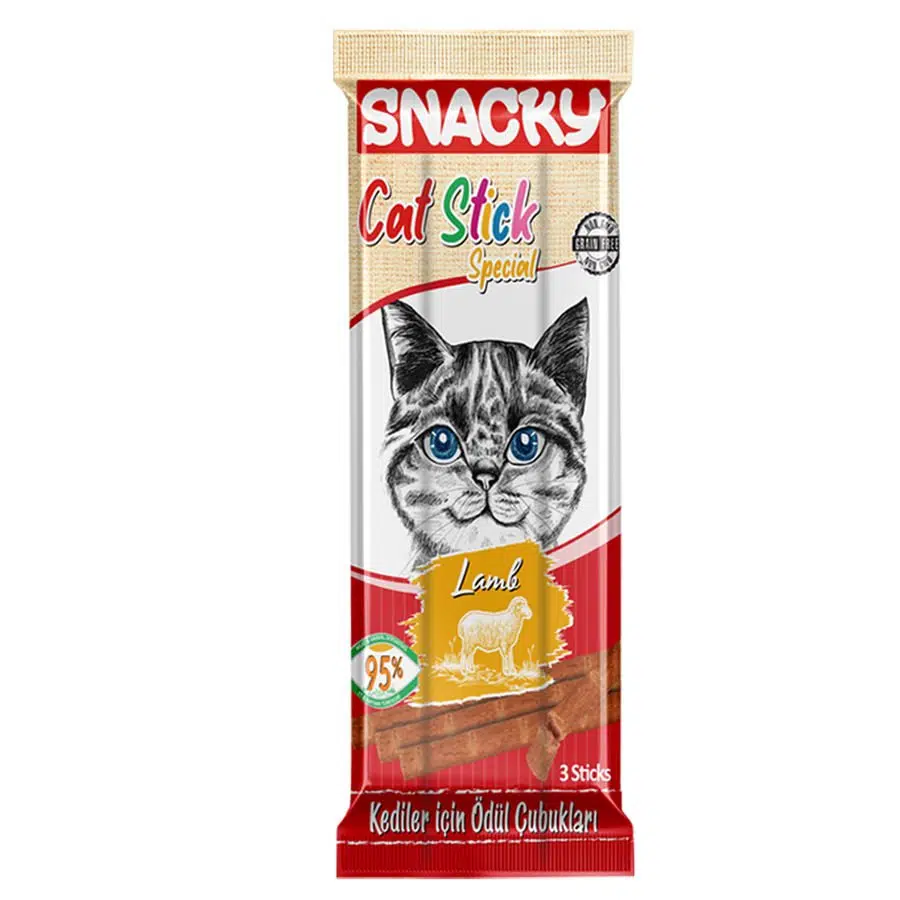Snacky Kuzu Etli Stiks Kedi Ödülü 3*5gr SNCS-001