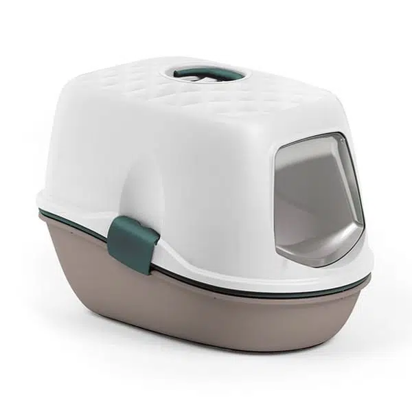 Stefanplast Furba Top Chic gülkurusu Kapalı Elekli Kedi Tuvaleti