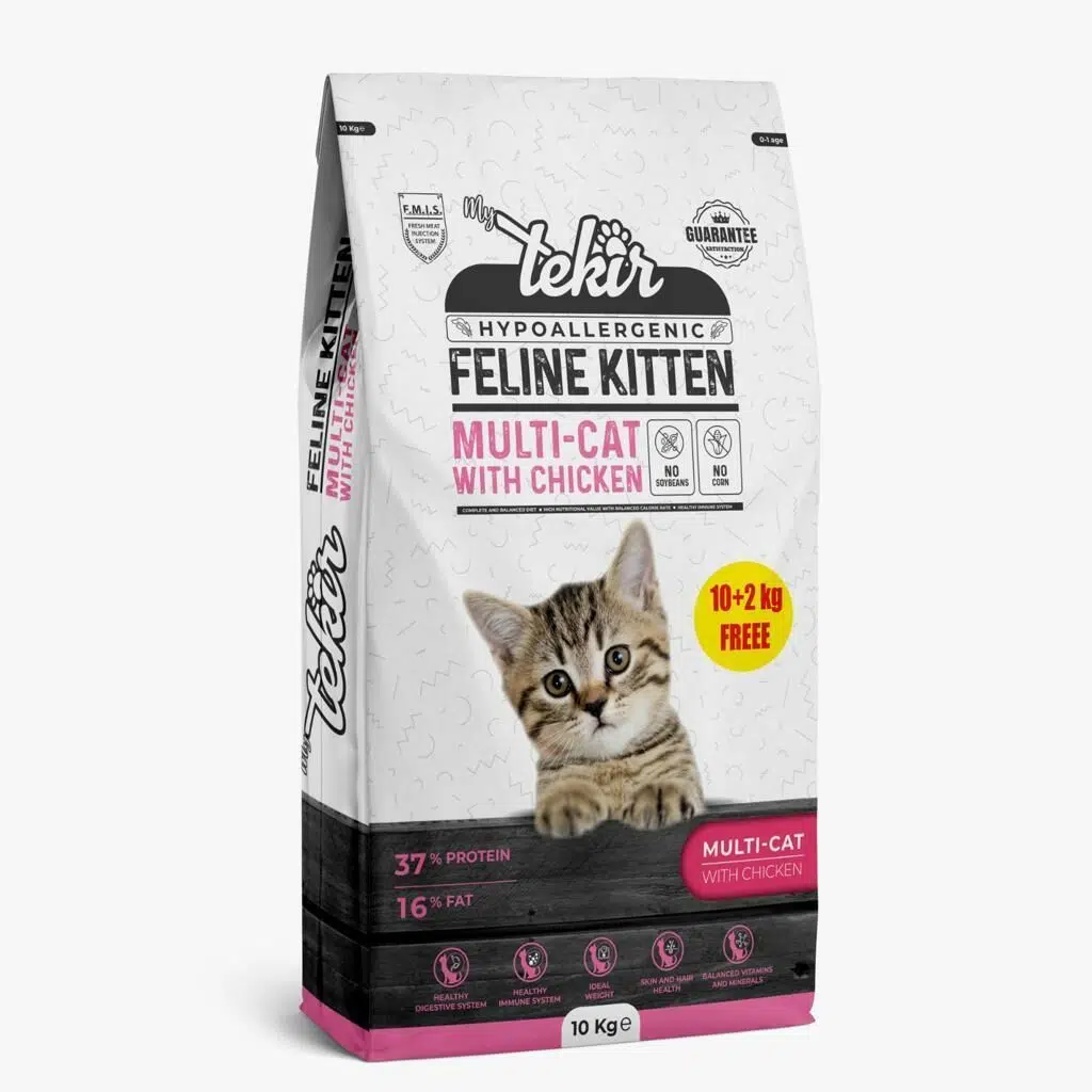 Tekir Kitten Tavuklu Yavru Hypoallergenic Kedi Maması 10+2 Kg
