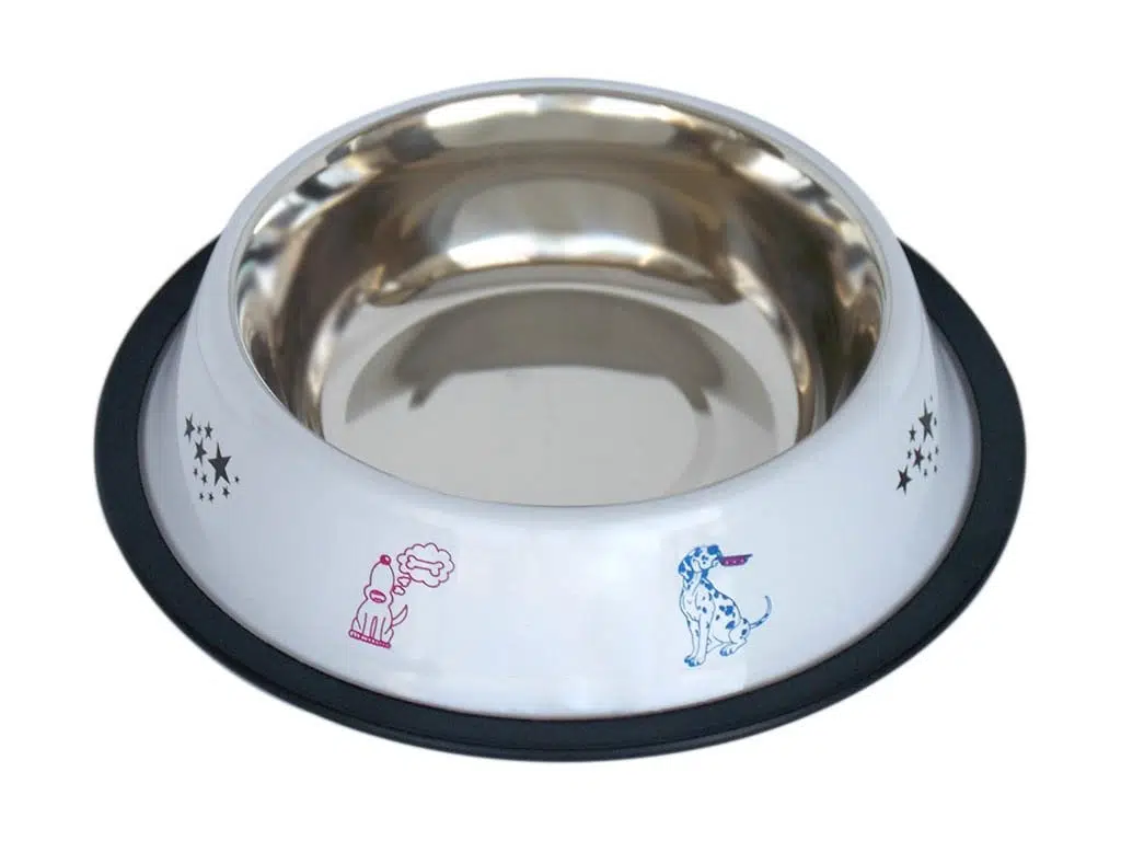 Tommy Renkli Çelik Mama Kabı 24 Oz Beyaz VM-2517(CW)