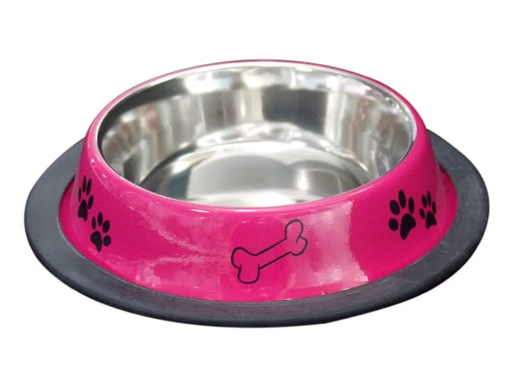 Tommy Renkli Çelik Mama Kabı 24 Oz Pembe VM-2509(CP)