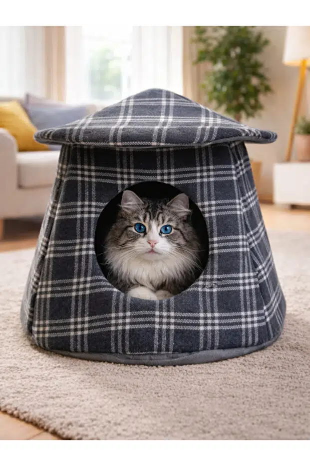 Lavista Panço Kapalı Kedi Yatağı 40*40*45 H