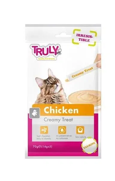 Truly Creamy Tavuklu Sıvı Kedi Ödülü 5*14gr