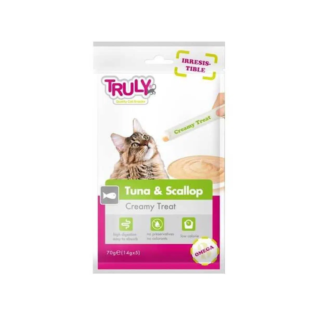 Truly Creamy Ton Balıklı Deniz Taraklı Sıvı Kedi Ödülü5*14gr