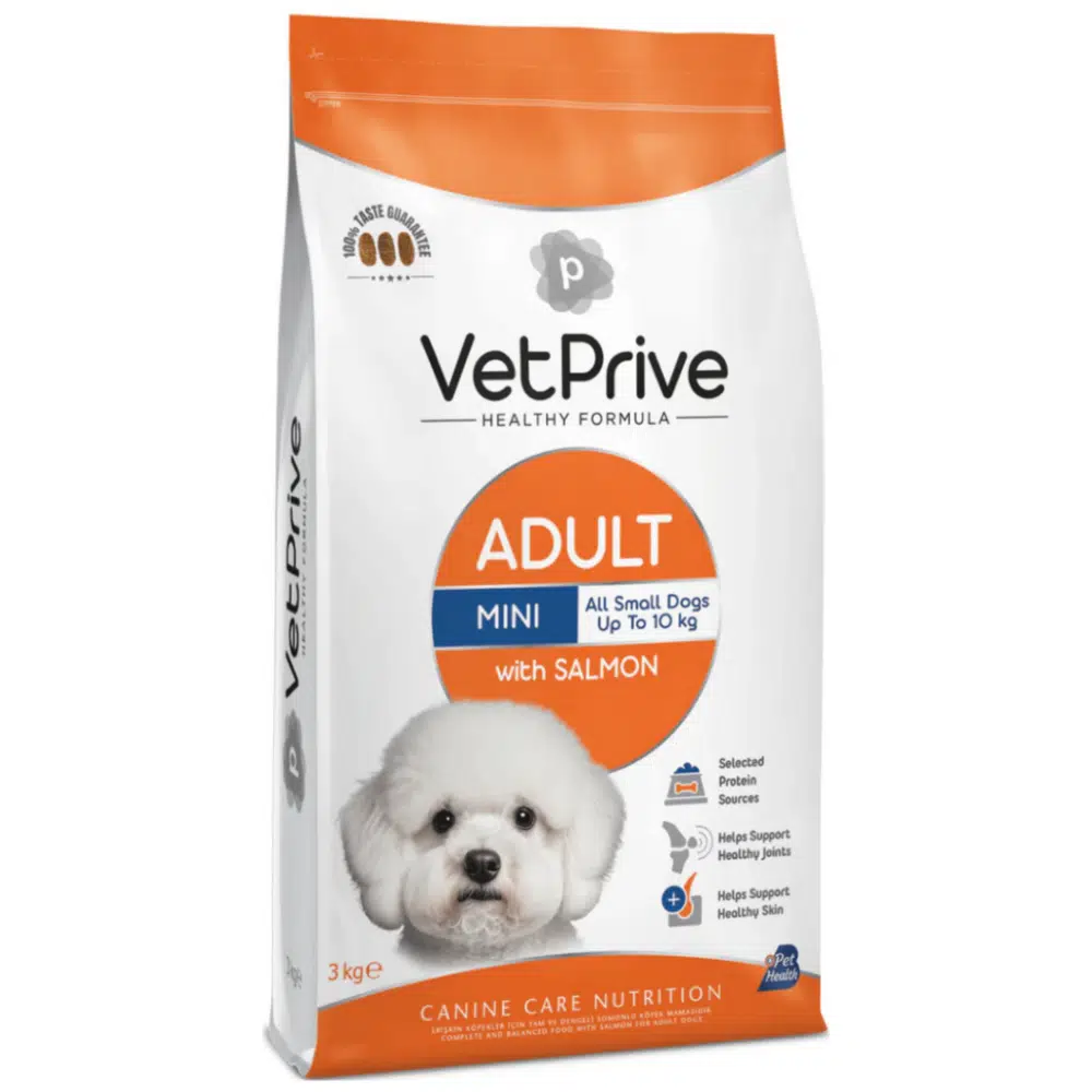 VetPrive Mini Adult Somonlu Mini Irk Yetişkin Köpek Maması 3 Kg