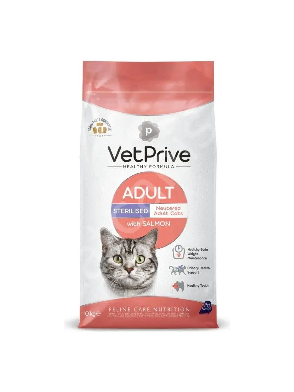 VetPrive Sterilised Somonlu Kısırlaştırılmış Kedi Maması 10 Kg