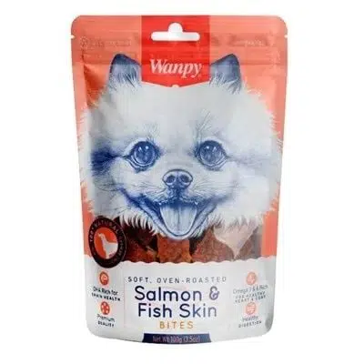 Wanpy Oven Roasted Gerçek Somon Dilimli Köpek Ödül Maması 100gr