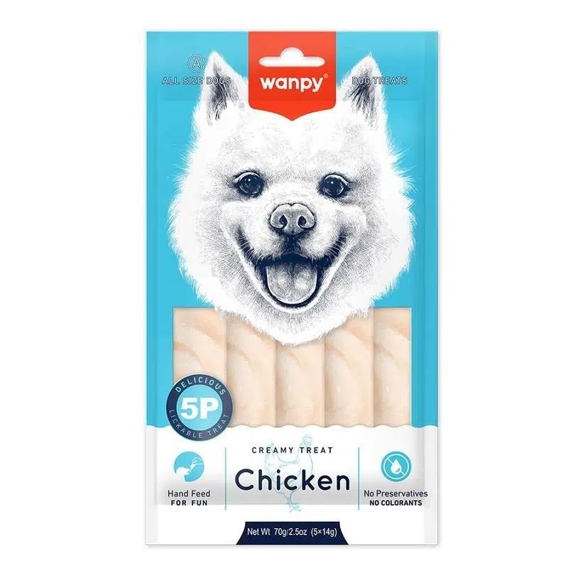 Wanpy Tavuklu Sıvı Köpek Ödülü 5x14 gr