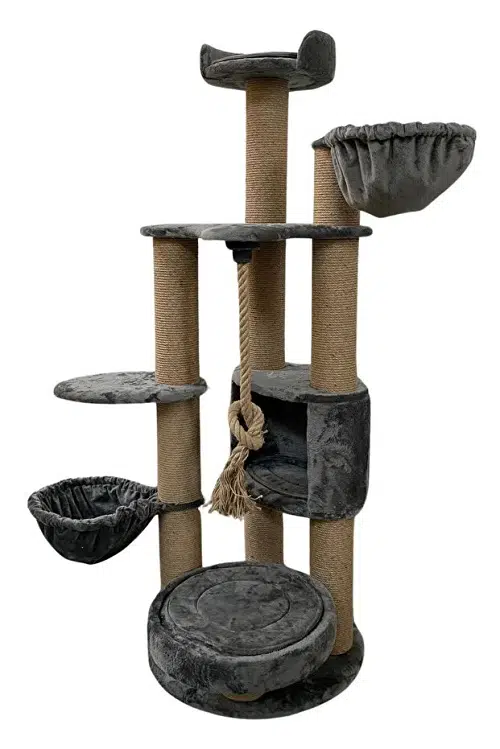 Woolart Paris Kedi Tırmalama Platformu Gri 80*60*166H