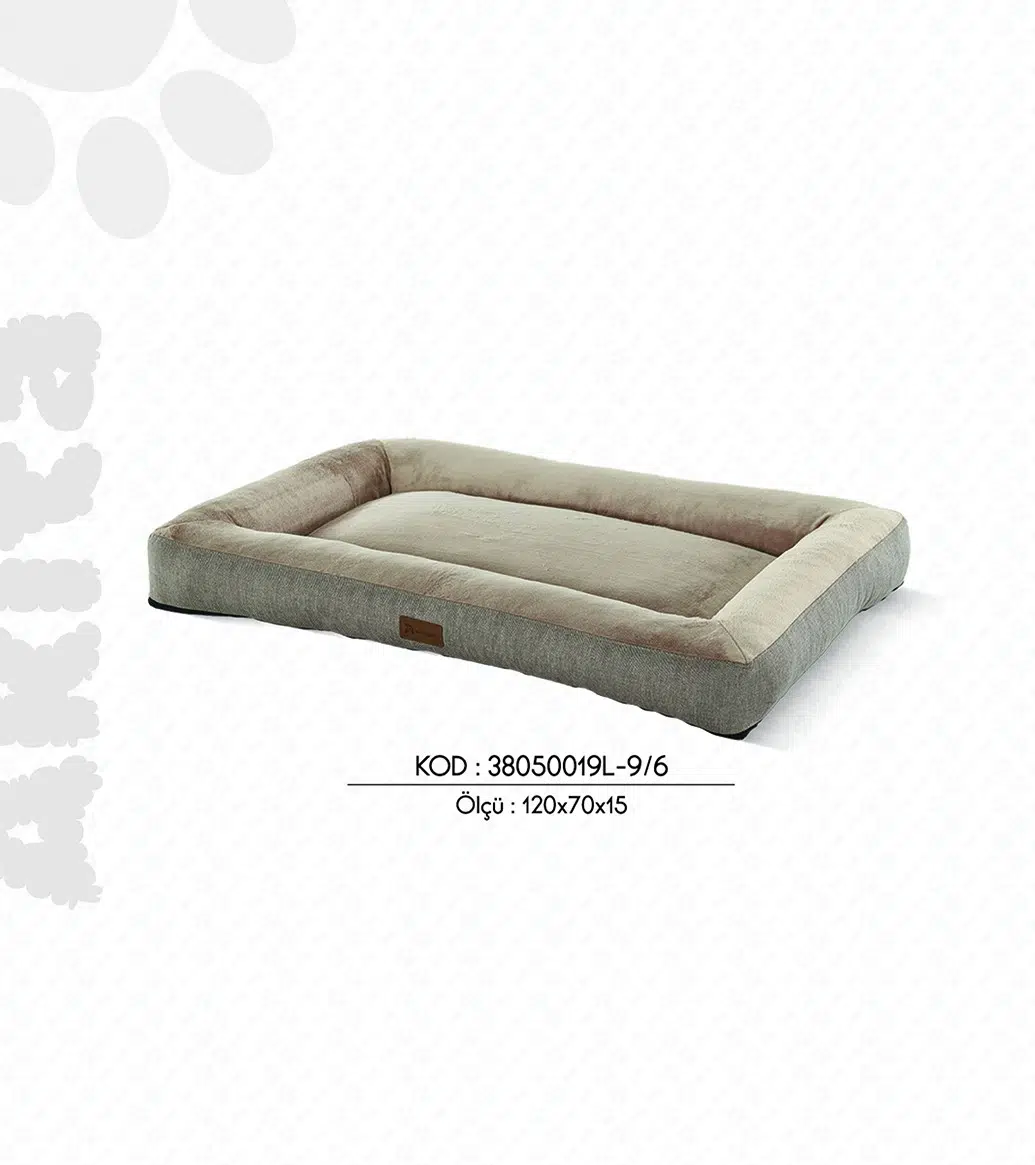 Woolart Akita L Bej Köpek Yatağı 80*110*15 Cm