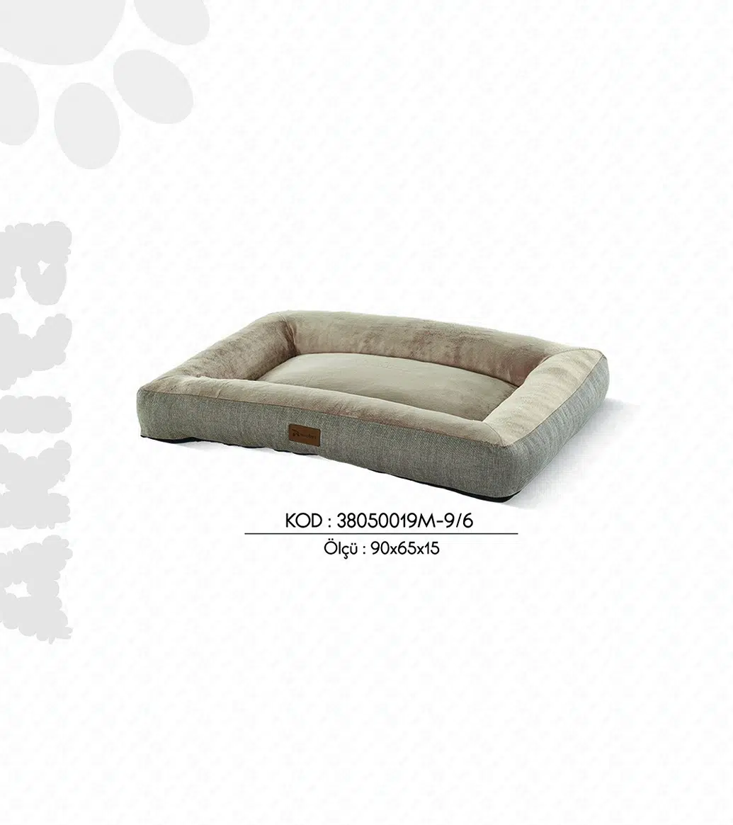 Woolart Akita M Bej Köpek Yatağı 65*90*15 Cm