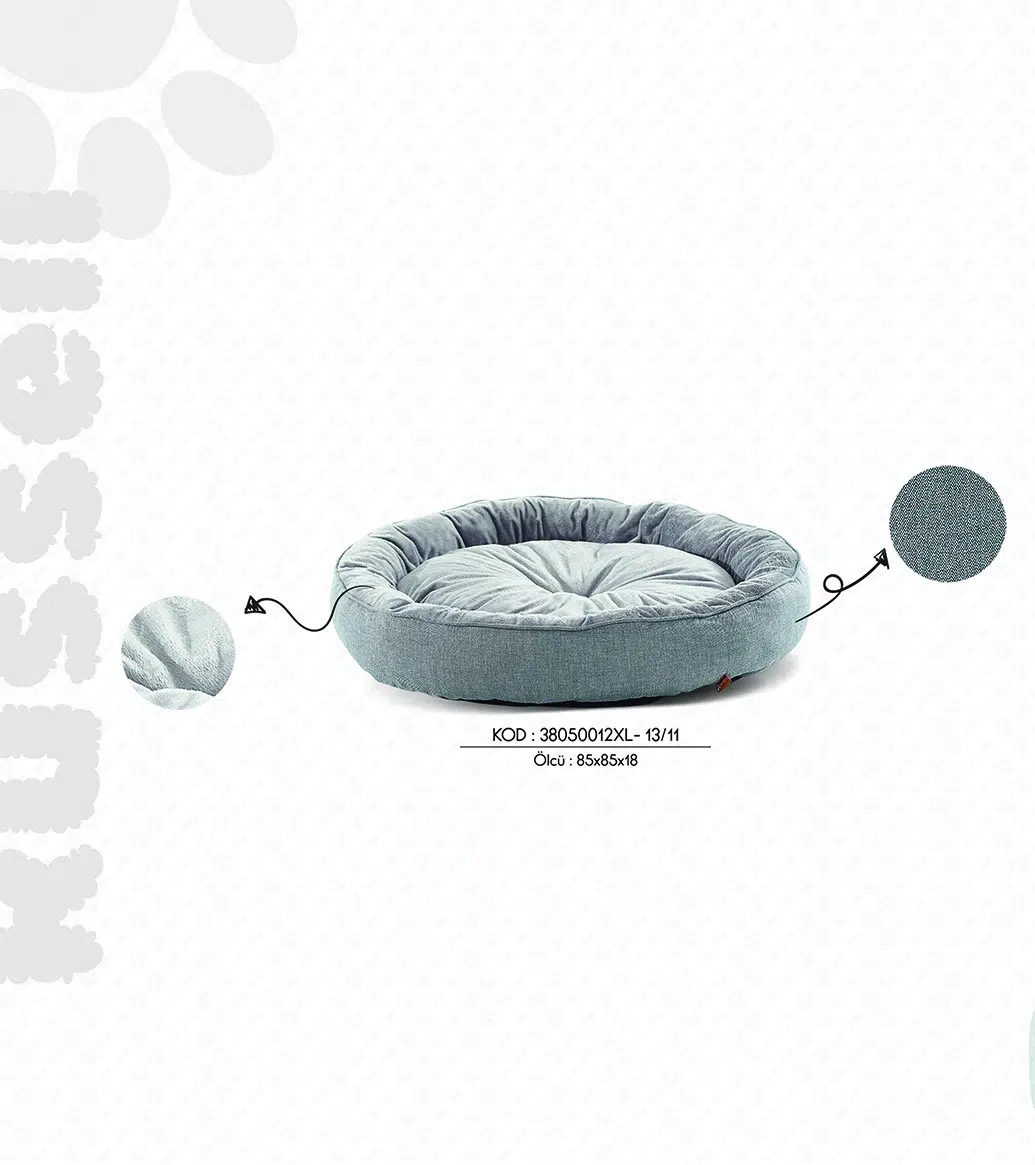 WOOLART RUSSEL XL GRİ YATAK 85*85*18 CM