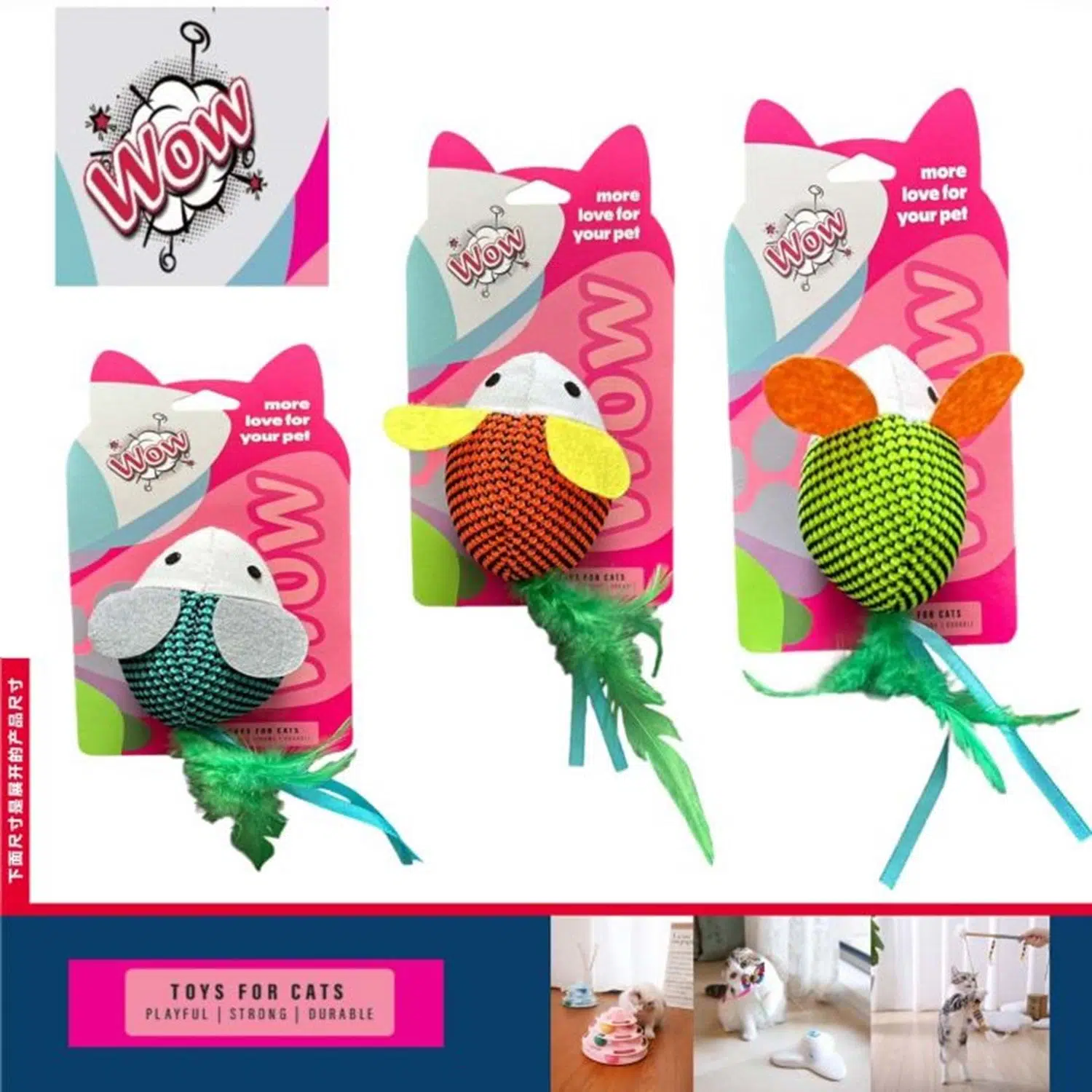 WOW OYUN. KOCA KULAKLI RENKLİ FARE 521-6507