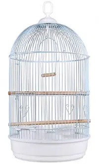 Yuvarlak Kuş Kafesi SİYAH-BEYAZ Renklerde 34*55 (F3105AB)