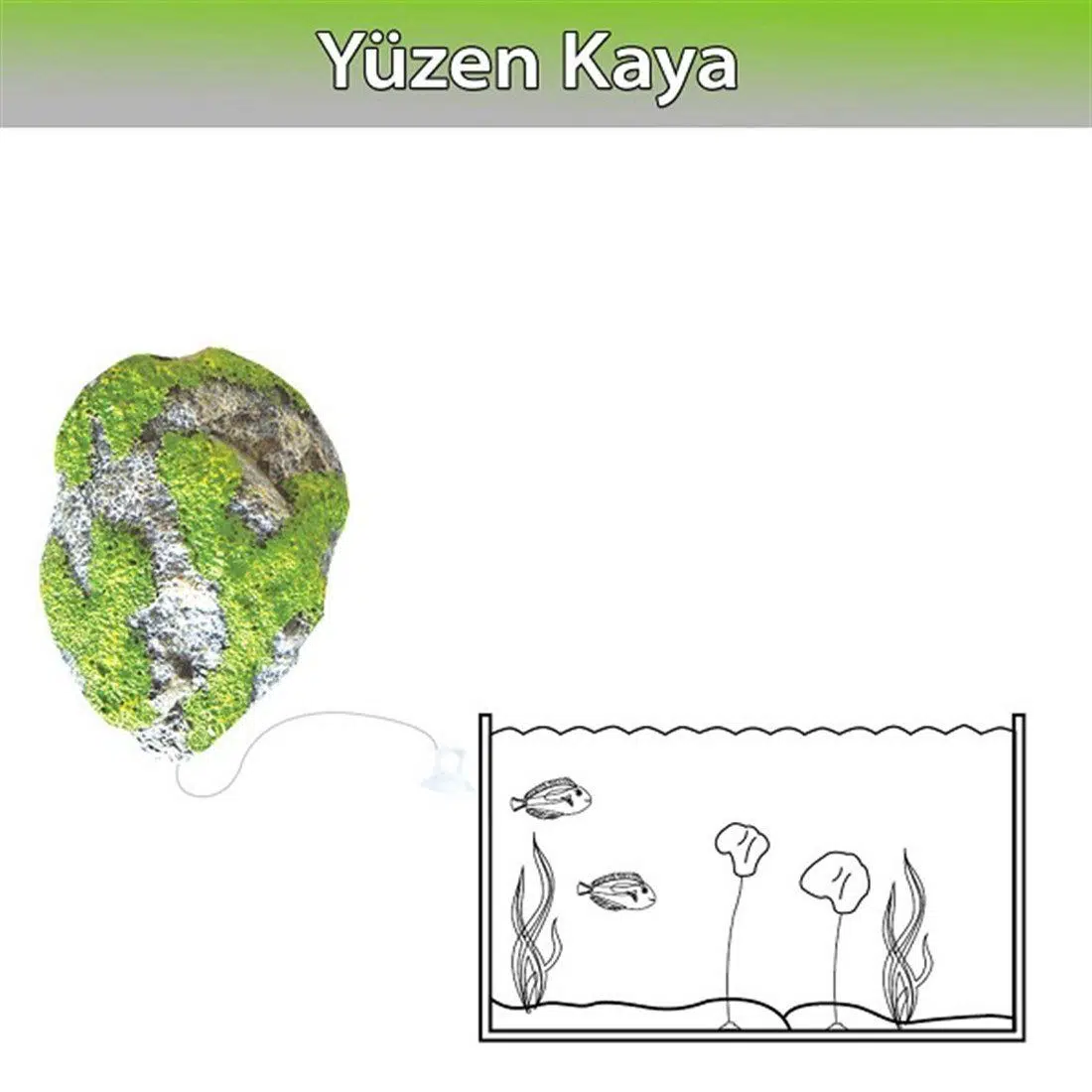 Yüzen Kaya Akvaryum Dekoru Small